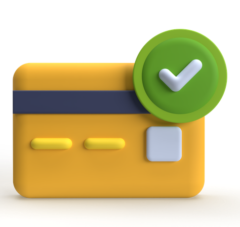 Verified Card  3D Icon