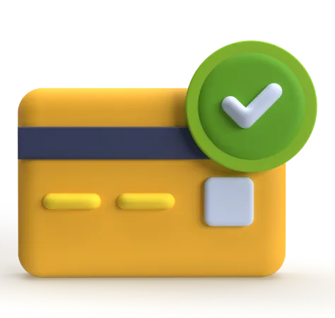 Verified Card  3D Icon