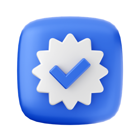 Verified Check Mark  3D Icon