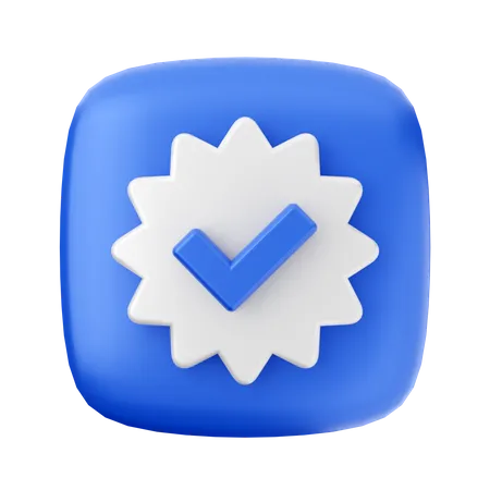 Verified Check Mark  3D Icon