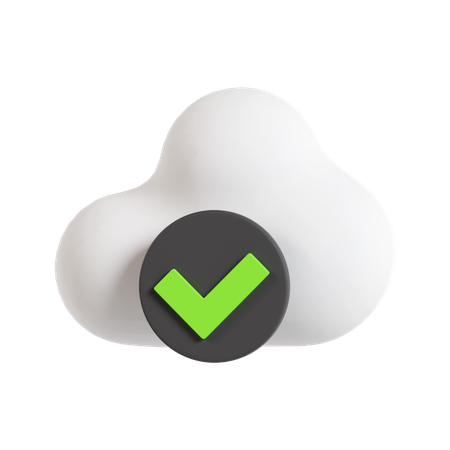 Verified Cloud  3D Icon