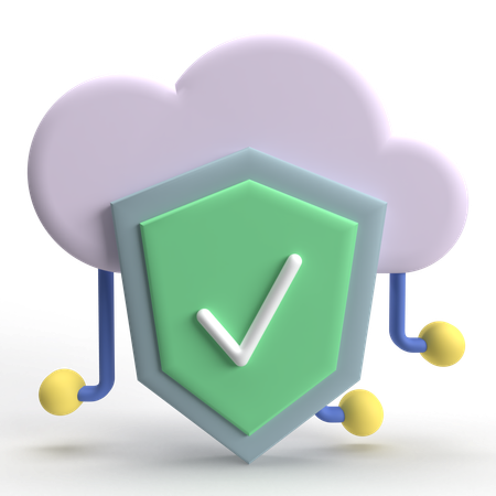 Verified Cloud  3D Icon