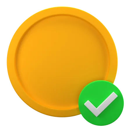 Verified Coin  3D Icon