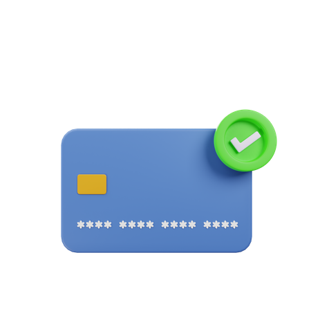 Verified Credit Card  3D Icon