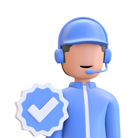 Verified customer service  3D Icon