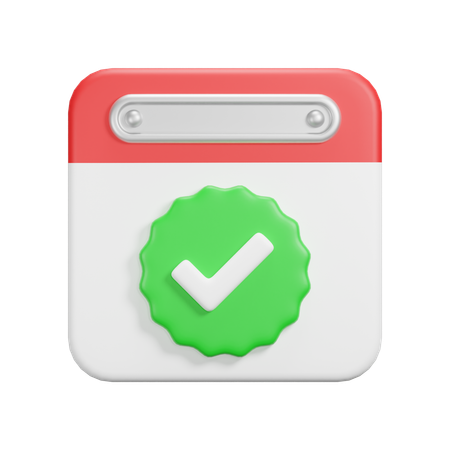 Verified Date  3D Icon