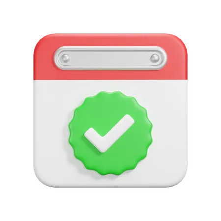 Verified Date  3D Icon