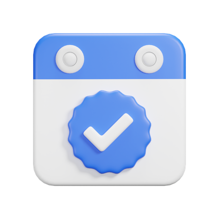 Verified Date  3D Icon