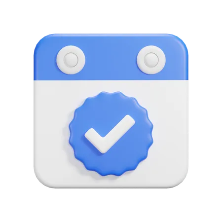 Verified Date  3D Icon