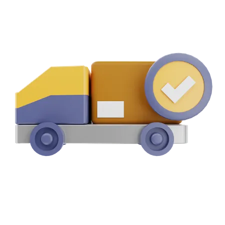 3 D Render Delivery Verified Illustration 3D Icon