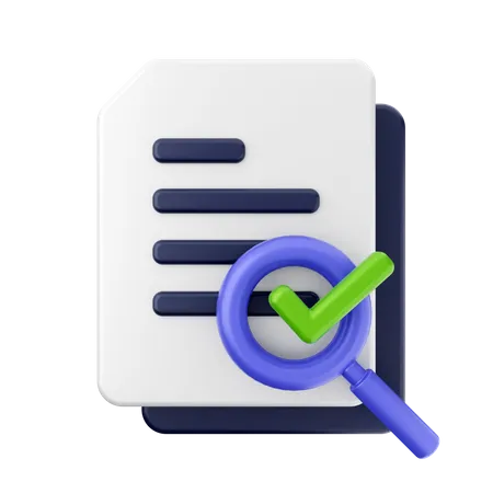 Verified Document  3D Icon