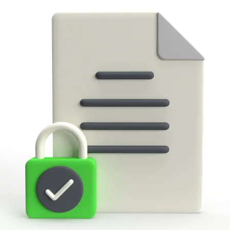 Verified Document  3D Icon