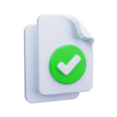 Verified Document  3D Icon