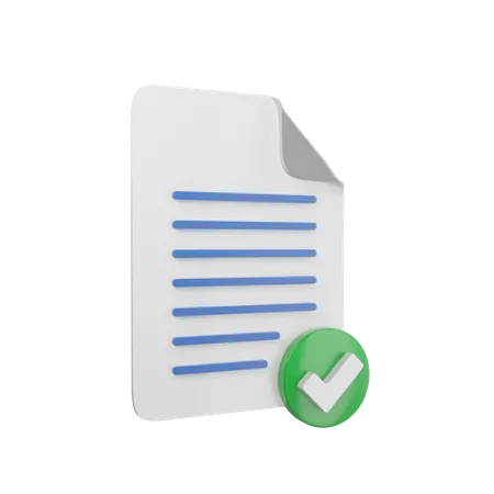 Verified File  3D Icon