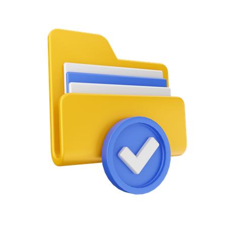 Verified File  3D Icon