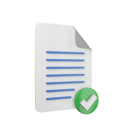 Verified File  3D Icon