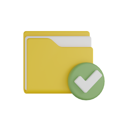 Verified Folder  3D Icon