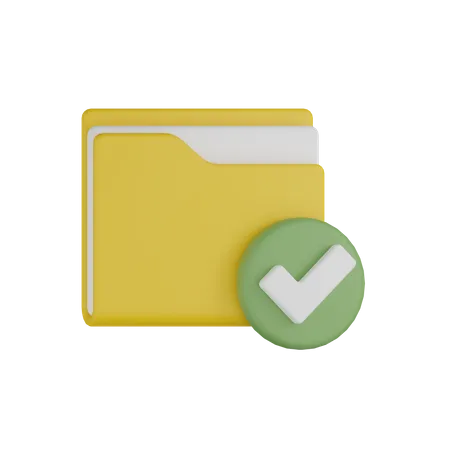 Verified Folder  3D Icon