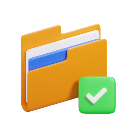 Verified Folder  3D Icon