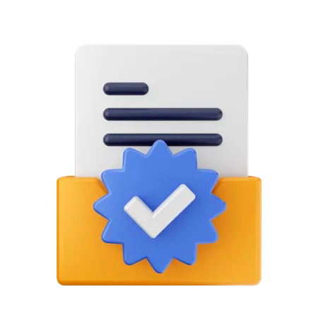 Verified Folder  3D Icon