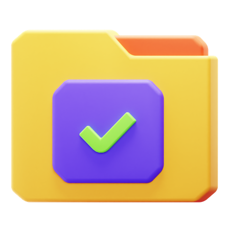 Verified Folder  3D Icon