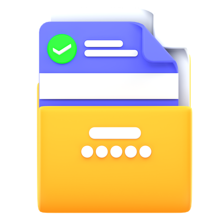 Verified Folder  3D Icon