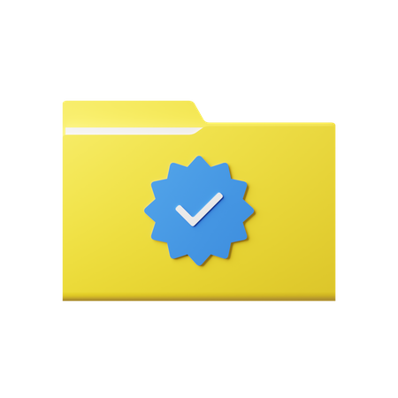 Verified Folder  3D Icon