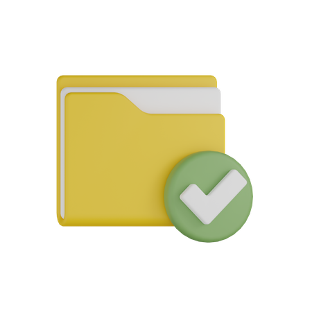 Verified Folder  3D Icon