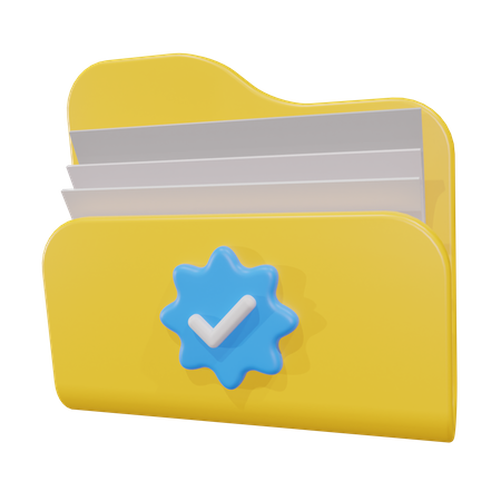 Verified Folder  3D Icon