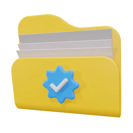 Verified Folder  3D Icon