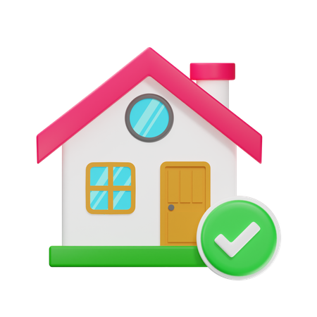 Verified House  3D Icon