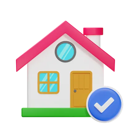 Verified House  3D Icon