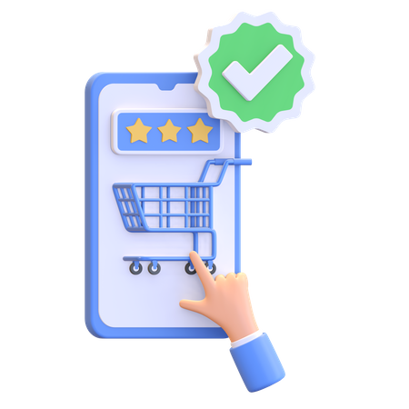 Verified marketplace  3D Icon
