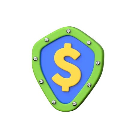 Verified payment protection shield.  3D Icon