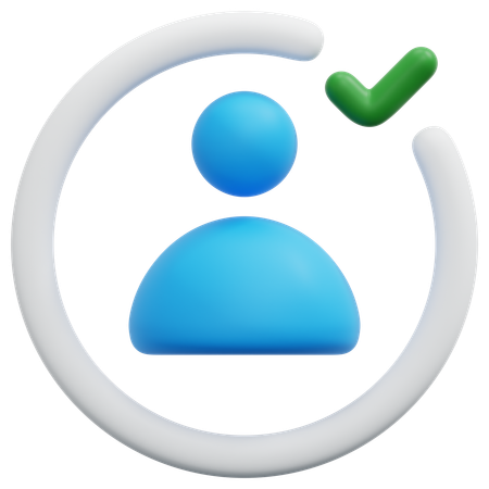 Verified Profile User  3D Icon