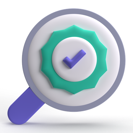 Verified Search  3D Icon