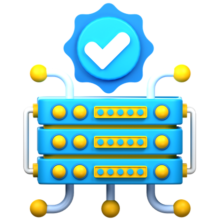 Verified Server  3D Icon