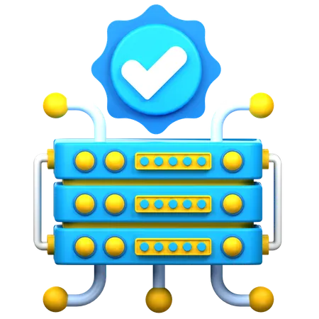 Verified Server  3D Icon