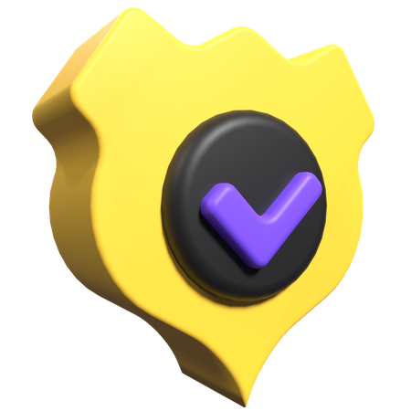 Verified Shield  3D Illustration