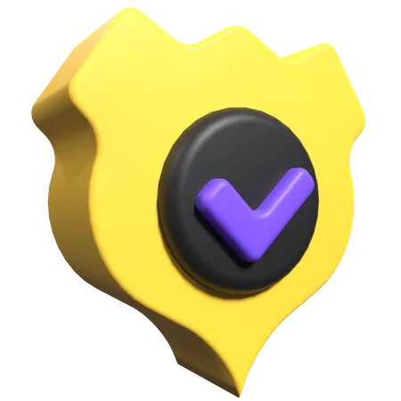 Verified Shield  3D Illustration