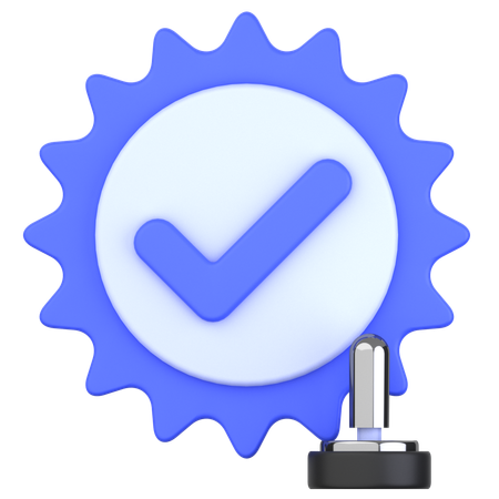 Verified Stamp  3D Icon