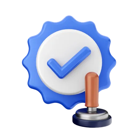 Verified Stamp  3D Icon