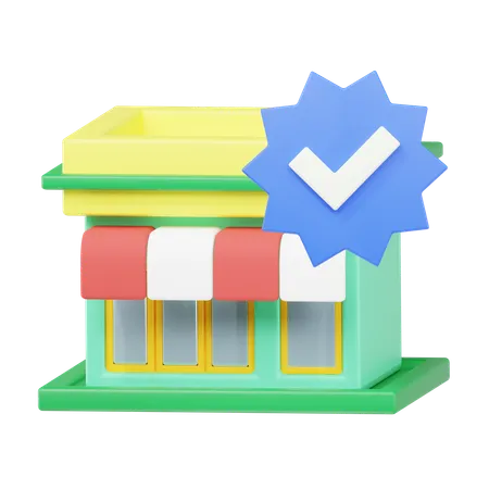 Verified Store  3D Icon