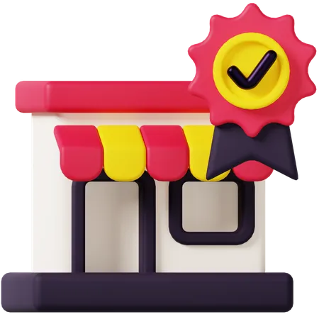 Verified Store  3D Icon