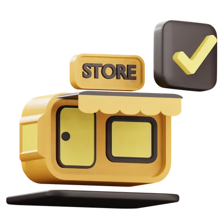 Verified Store  3D Icon