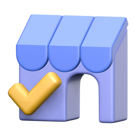 Verified store  3D Icon