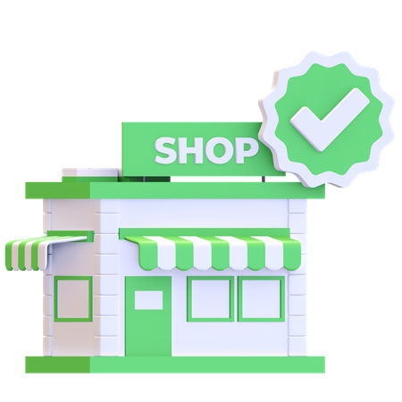 Verified store  3D Icon