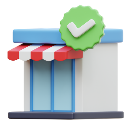 Verified Store  3D Icon