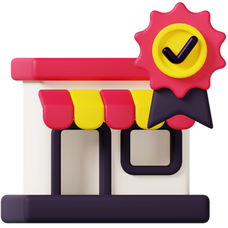 Verified Store  3D Icon