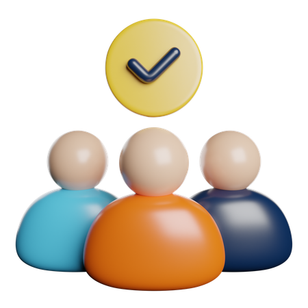 Verified Team  3D Icon